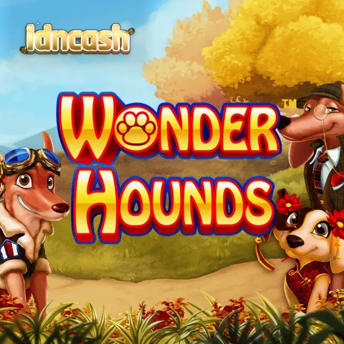 Tampilan visual slot Wonder Hounds dengan tema anjing yang ceria